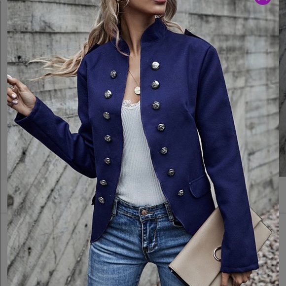Jackets & Coats Navy Military Jacket Poshmark